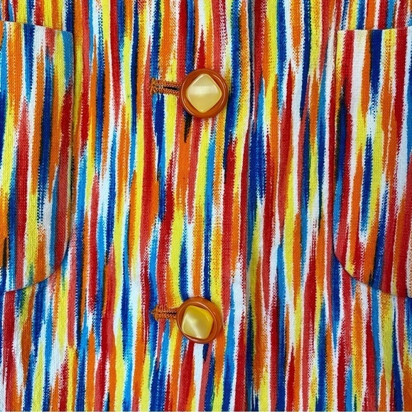 Retro Multicoloured Short-Sleeved Button Down Shirt - Picture 10 of 15